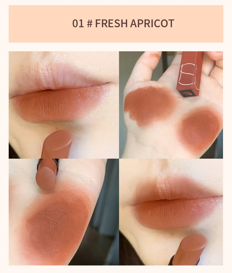 TX010 Thin Tube Matte Lipstick, wasserfest, schweißfest, langanhaltend, Make-up-resistent, doppelt verwendbar für Lippen und Wangen – Detail 8