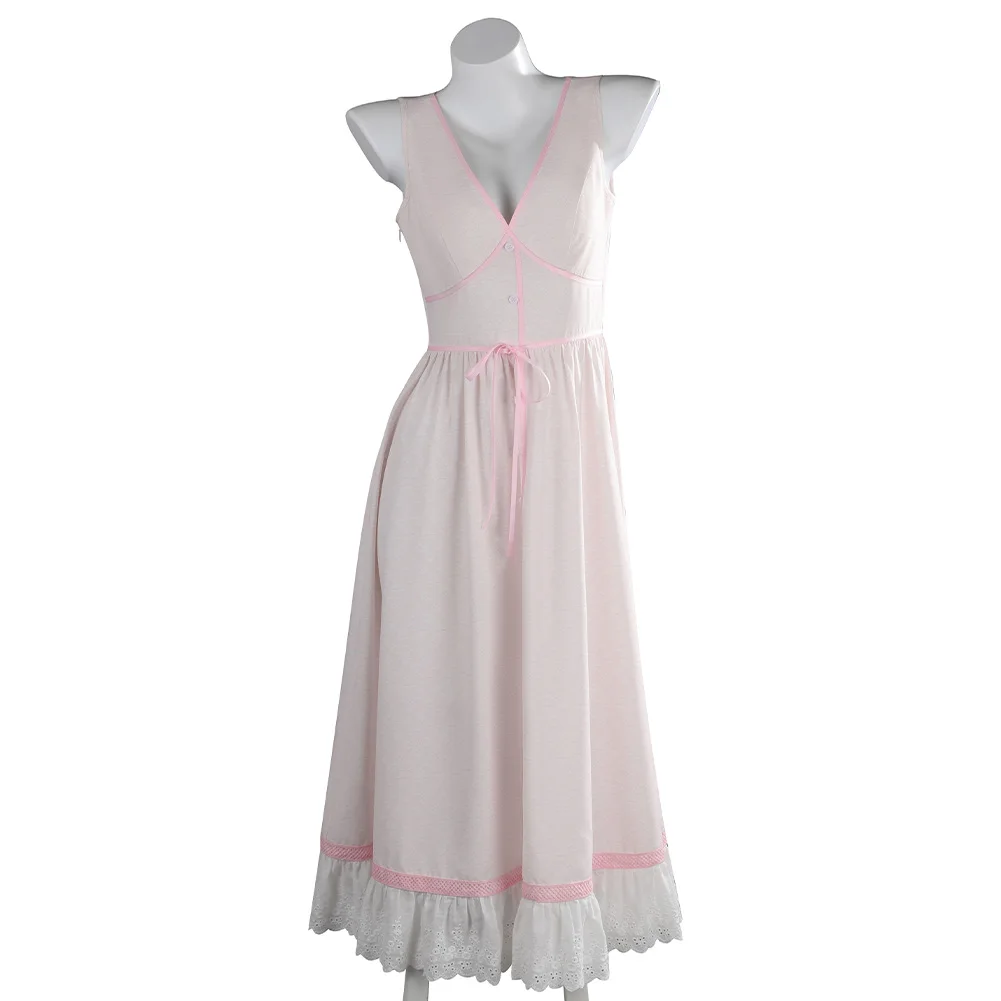 Fantasia Aerith Gainsborough Cosplay Costume Women Dress Final Disfraz Fantasy Halloween Carnival Suit