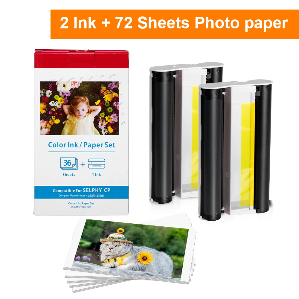 IBOQVZG 6 pouces KP108IN 108 feuilles papier photo brillant compatible pour Canon  Selphy CP1300 CP1200 CP910 CP900 CP760 imprimante photo