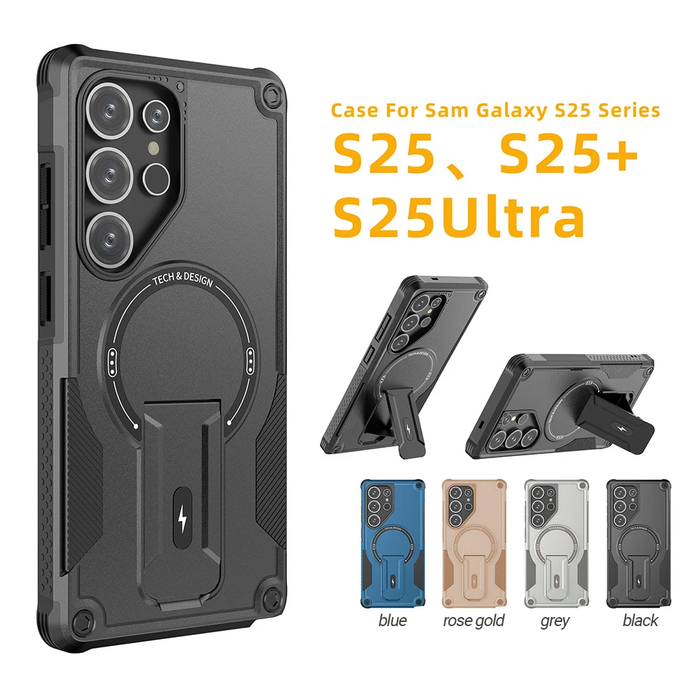 Cool Mecha Magnetic Shockproof Phone Case - Rugged Plastic  Cover