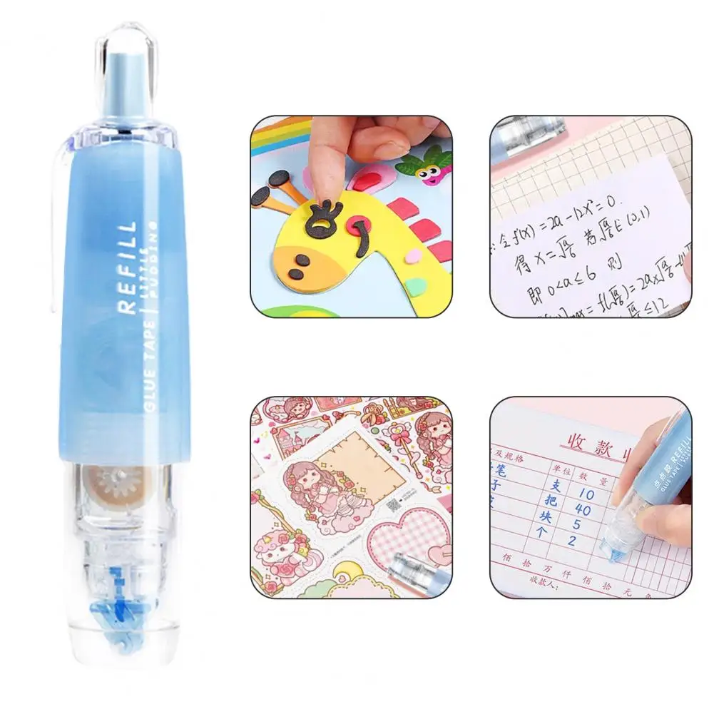 Glue Tape Roller Adhesive Tape Dispenser Retractable Double Roller for Scrapbooking Crafts Adhesive Dispenser for Home