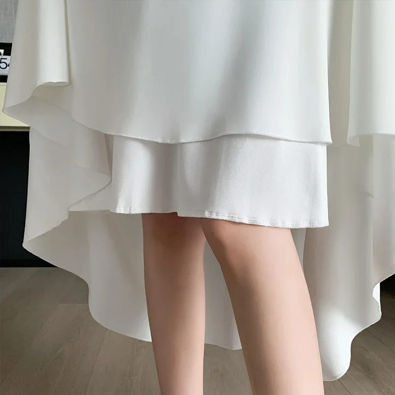 Spring Summer High Waist Pregnant Women Skirts Long Loose A-line Maternity Chiffon Skirt Pregnancy Skirts