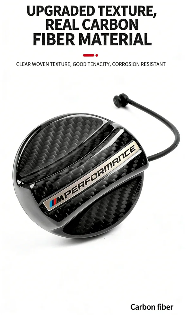 Fuel tank cap cover three finish options black red forged