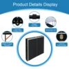 4.5 ft Black Foldable Table Tennis Table Set, Portable Ping Pong Table with Net and 2 Paddles