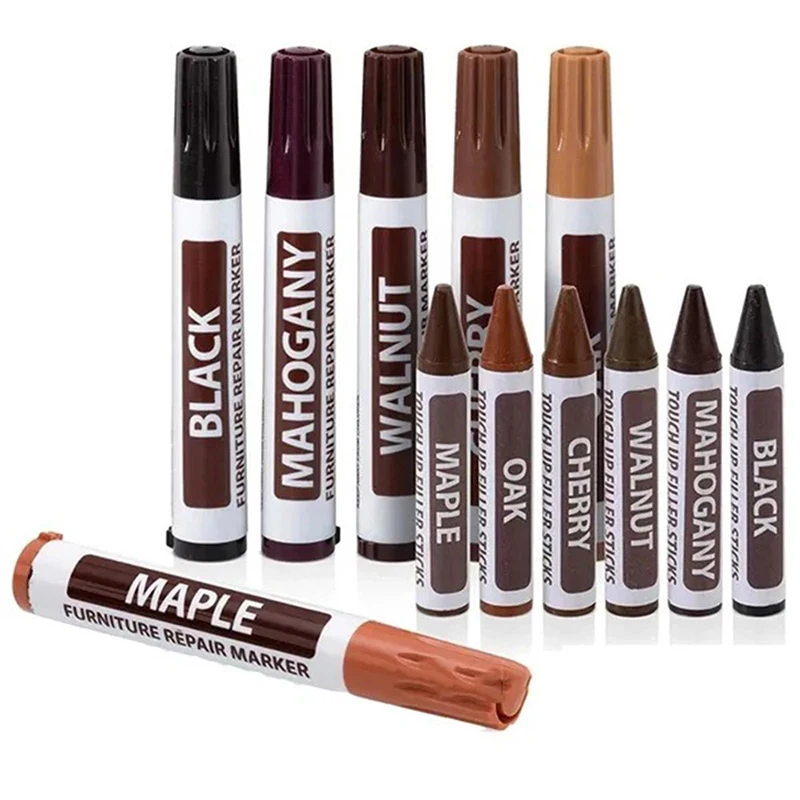 8 Colors Waterproof Furniture Touch Up Paint Tools Scratch Stain Paint Peeling Repair Marking Pen Large Capacity Marker Pen furniture scratch repair pen