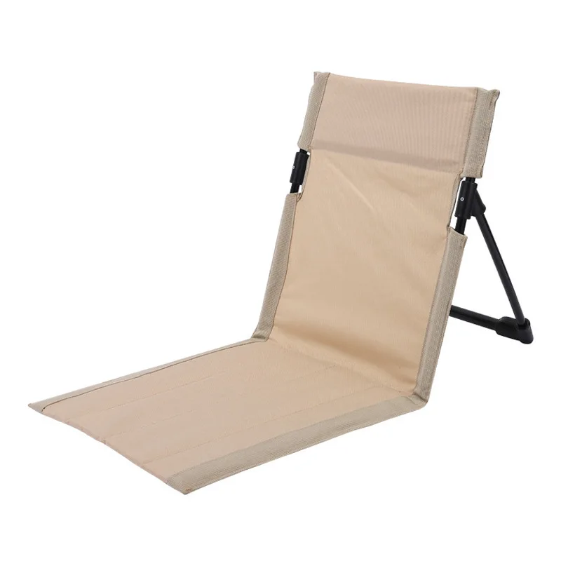 

Camping Folding Backrest Chair Breathable Stadium Seats Aluminum Alloy Bracket Lazy Chairs Bleacher Seats Cushion For Beach Camp