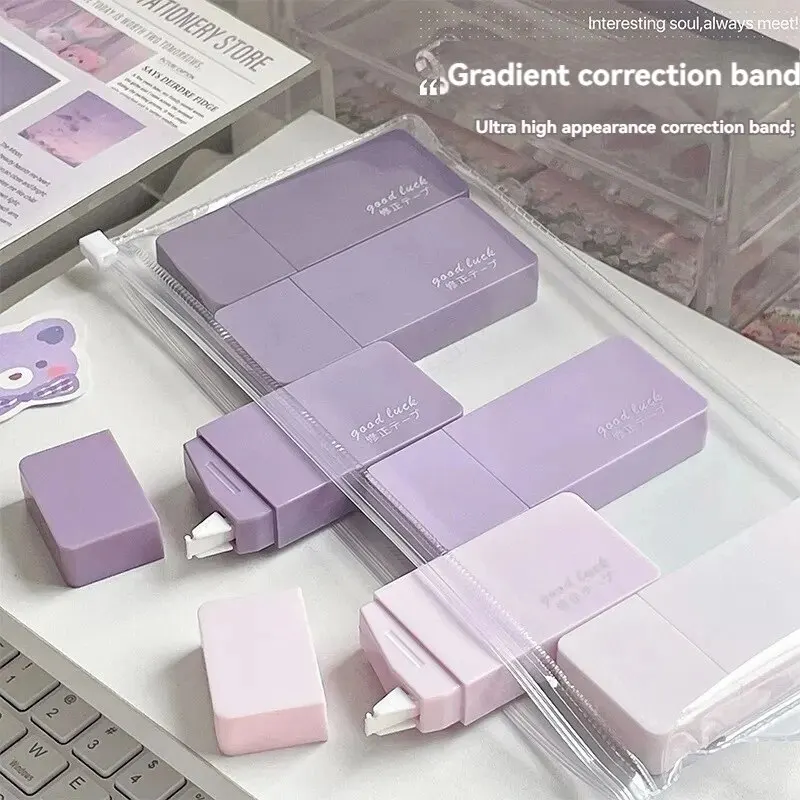 6 Pcs Gradient White Out Correction Tape Set Kawaii Large Capacity Correction Tape Student Prize Stationery Cute School Supplies correction tape, stationery set