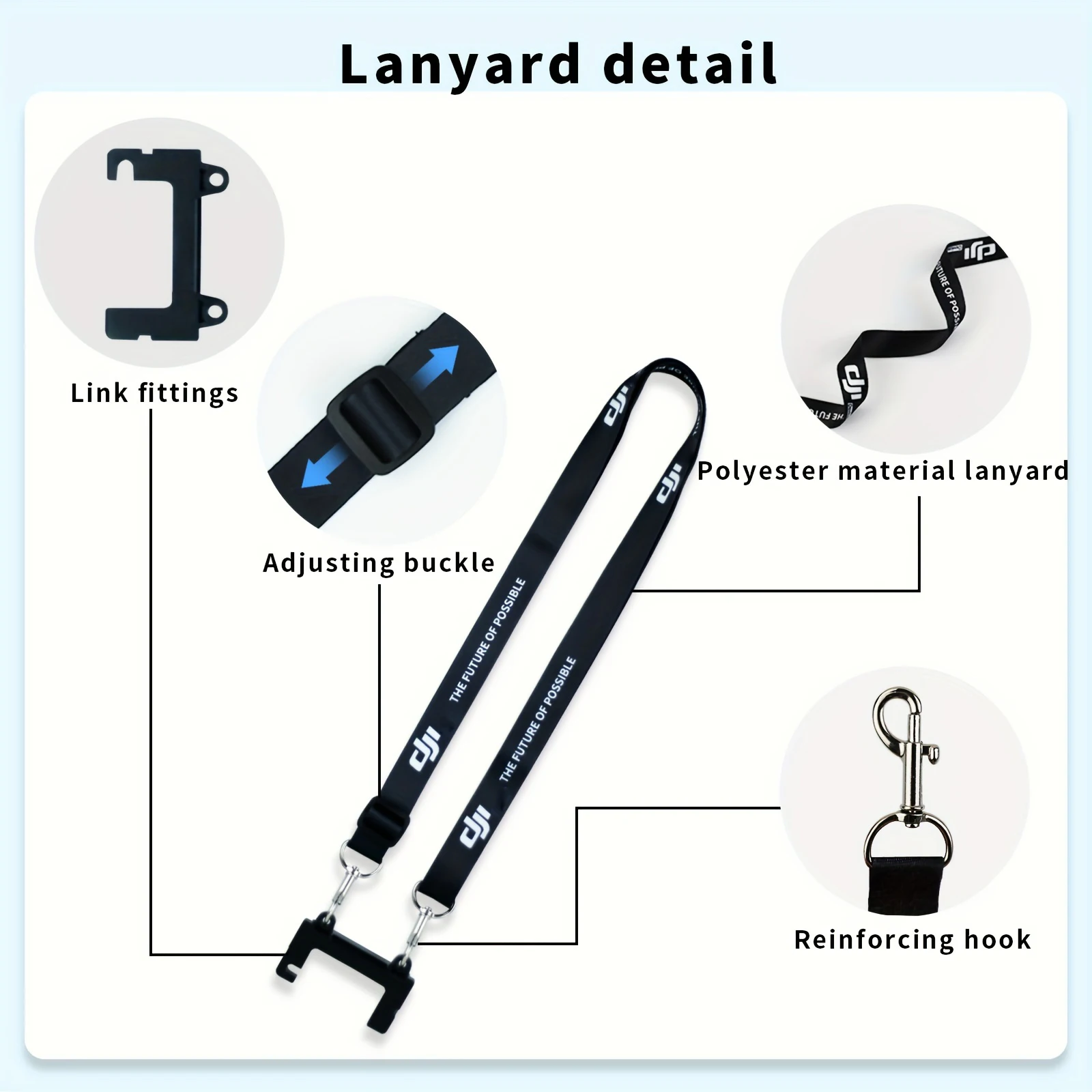 For DJI NEO Remote Controller Snap Lanyard drone accessories remote controller lanyard for Mini 2/Mini 4K/Air 2s RC-N1 Remote Controller Lanyard For DJI NEO Accessories