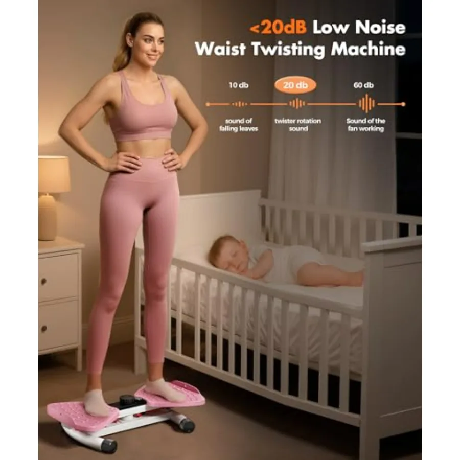 Waist Twisting Machine Fitness Tool, Ab Twister Board with the Smart LED Digital Monitor, 330LBS Capacity & 20dB Ultra-Quiet