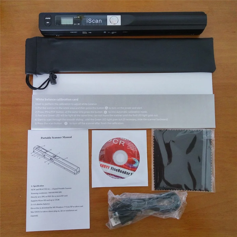 A12E-przenośny skaner 900DPI ręczny skaner dokumentów A4 wyświetlacz LCD obsługuje formaty JPG/PDF idealny do książek i obrazów