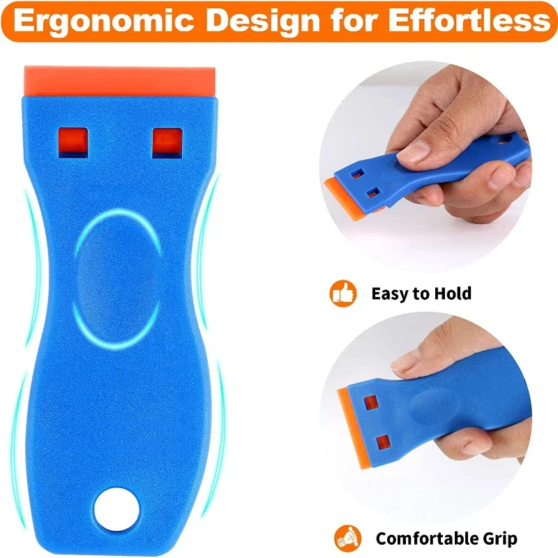 100 Pz/scatola Lame Di Plastica Per Raschietto Per Rasoio Rimuovi - Foto 3