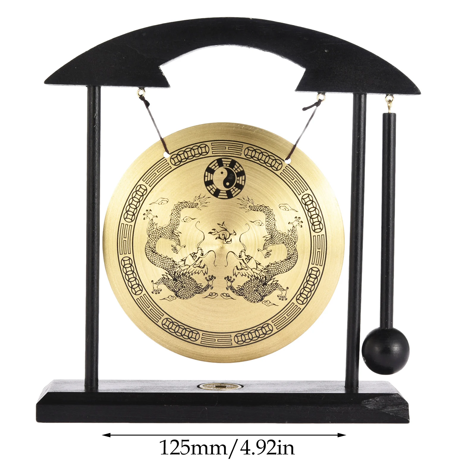 Brass Feng Shui Buddha Decor Desktop Gong Zen Art Zodiac Dragon Gong Fortune Home Decoration Accessories For Living Room Decor