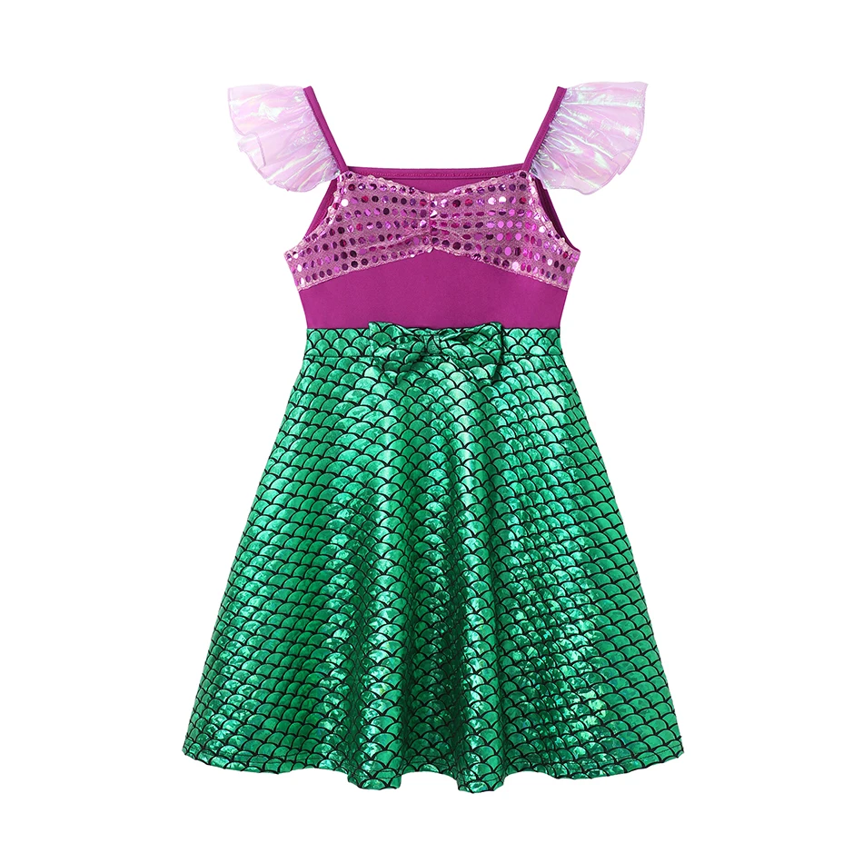 thumbnail image 1 of Vestido con temática de princesa de Disney para niños, disfraz de Frozen, Encanto, Bella, Aurora, fiesta de cumpleaños, vacaciones, informal, Verano, 1 of 5