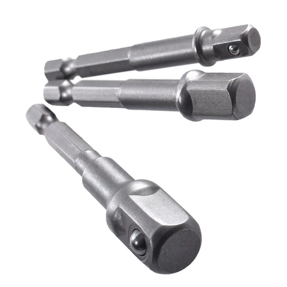 Drill Bits Adapter Socket Adapter Converter Ratchet Wrench Adapter Drill Chuck Adapter Battery Charger Extension Adapter 1/4" 3/8" 1/2" Driver Adapter Hex Wrench Adapter Power Extension Drill Bits Bar Hex Bit Set Power Tools for Drills Nut Driver