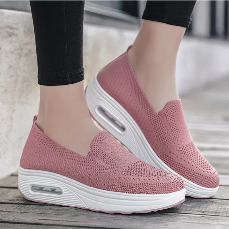 Women Shoes Women Shoes Comfort Increase Flats Shoes Women Fly Weave Breathable Casual Hollow Out Zapatos De Mujer