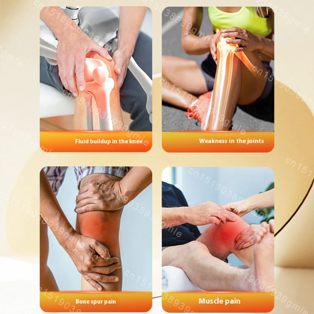 Smart Knee Massager Wireless Red Light Infrared Air Pressure Vibration Therapy for Stiff Joints Muscles Injuries Swelling Relief