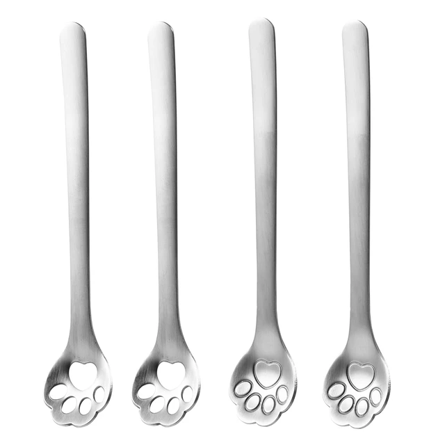 White Mixing Spoons 4 Pcs