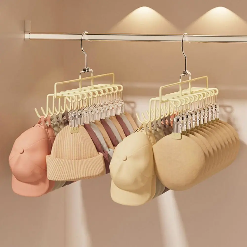 10 Clips Baseball Hat Organizer Rack Hanging Portable Towel Hanger Clip Windproof Non-Slip Peaked Cap Storage Holder for Travel