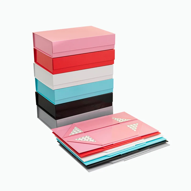 

20Pcs/Lot 3 Size Colorfu Foldable Hard Gift Box With Magnetic Closure Lid Favor Boxes Children's Shoes Storage Box LX4679