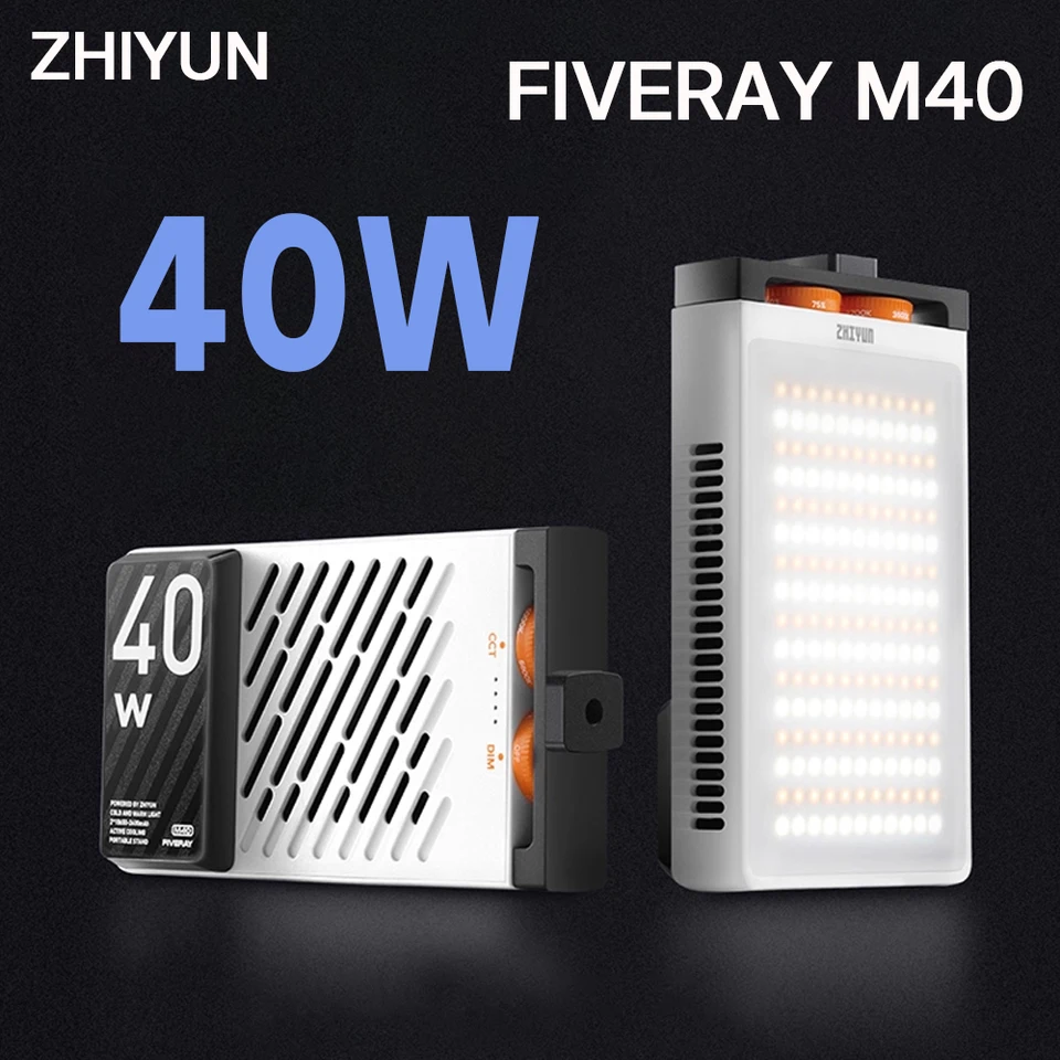 ZHIYUN LEDビデオライト FIVERAY M40 40W バイカラー ポータブルライト