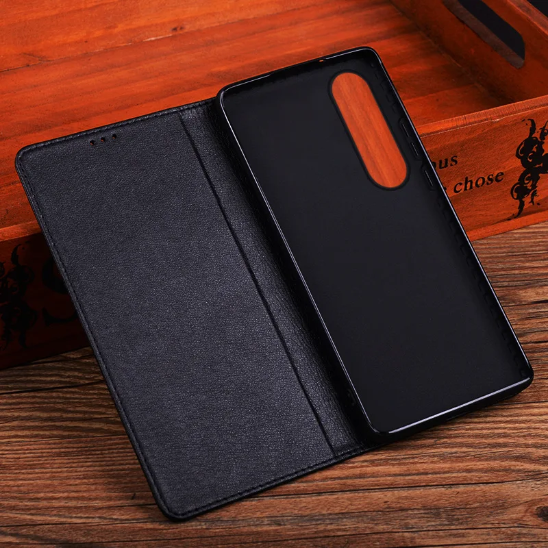 Hot Sales Luxury Genuine Leather Flip Phone Cases For For Sony Xperia 1 V Pro-i Leather Half Pack Phone Cover Case Shockproof