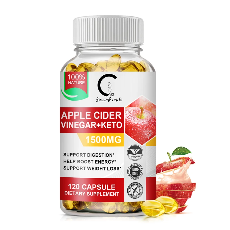 GPGP Greenpeople Natural Kosher Green Apple Cider Capsules Ketogenic
