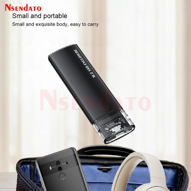 M.2 2280 2260 2242 SSD NVME PCIe NGFF SATA Dual Protocol USB Type C PCI-E M2 SSD External Enclosure Hard Disk Box For M/B+M Key