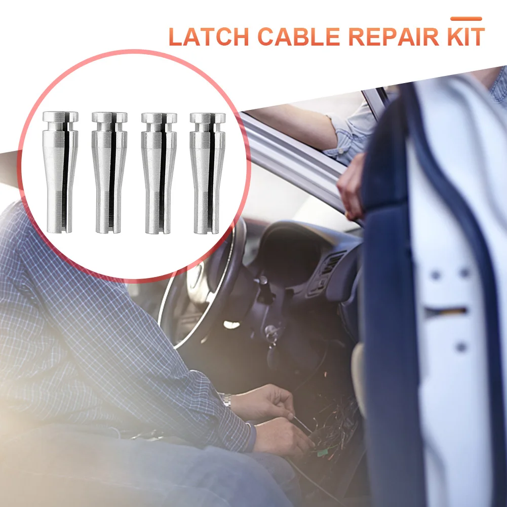 Car Rear Door Latch Cable Aluminum Alloy Door Latch Lock Cable Repair Kit Silver for Ford Expedition Excursion Navigator Ranger