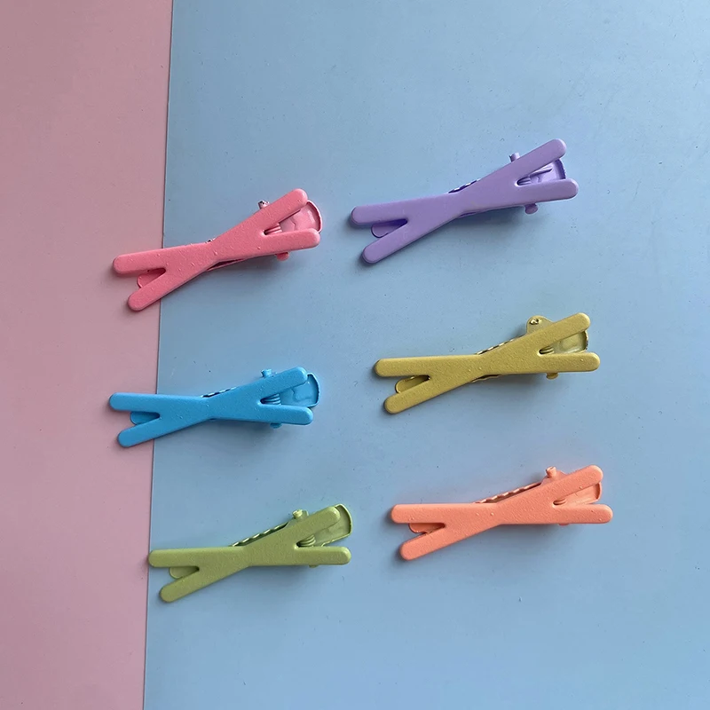 

10pcs Sweet Cool Girl's Metal Iron Fork Hair Clamp Color X Clip Hair Clips For Students Hair Ornament