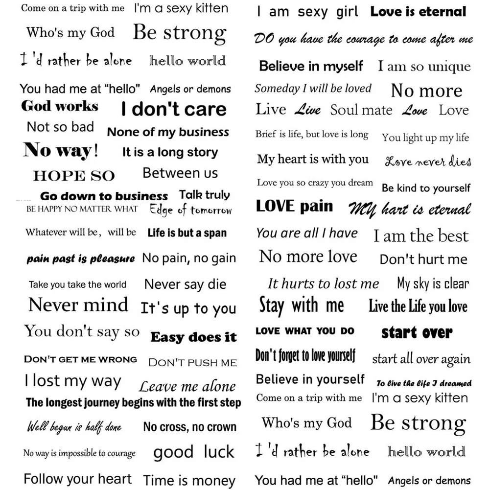 Tattoo sticker temporary tattoos 10pcs temporary tattoo sticker waterproof arm tattoo sticker cool tattoos letters for girls boys lover couple