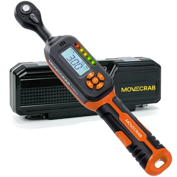 MOVECRAB Digital Torque Wrench 1-340N.m 2% Accuracy Preset & LED/Buzzer Alerts for Bike Motorcycles Automotive Mechanical Tool 1
