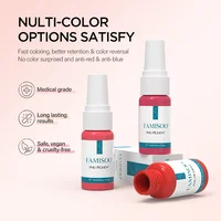 15ML FAMISOO henné lèvres encre de tatouage professionnel maquillage Permanent Pigment Rose lèvres Pigments Micropigmentation tatouage Supplie 2