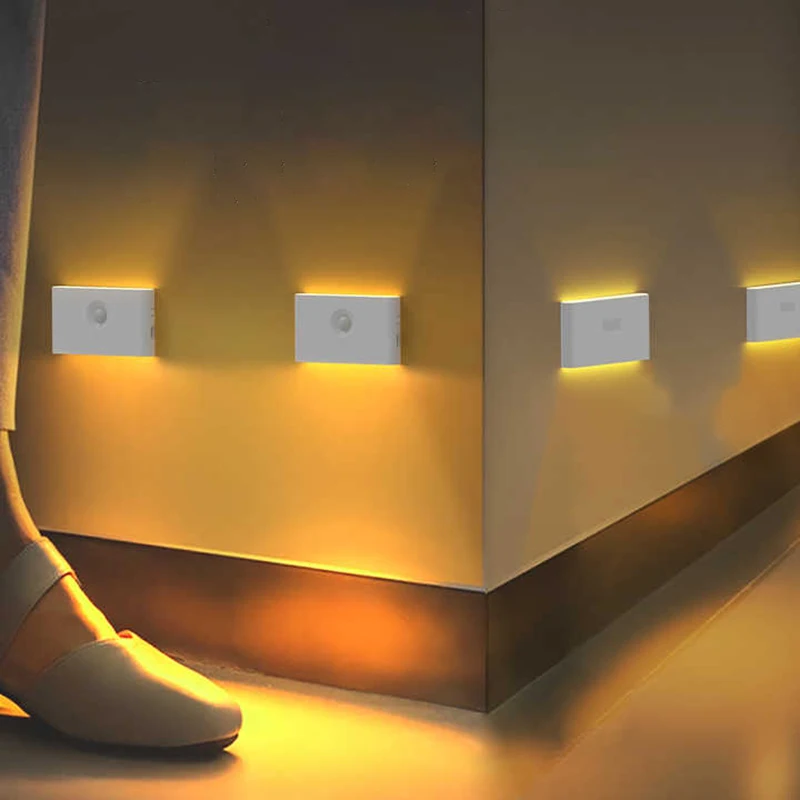

Meerox Rechargeable Night Lights with Dusk to Dawn & Motion Sensors, Warm & Soft White Step Lights for Bathroom,Hallway, Bedroom
