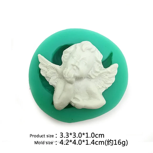 5 Moules à Bougie Ange En Silicone 3D - Réutilisables, Résistants à La Chaleur, Pour DIY !