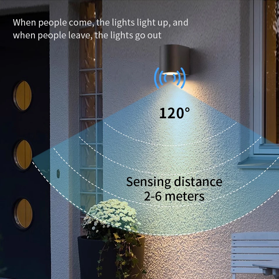 Wall Light Led Wall Lamp Outdoor Waterproof AC85-265V 3W 6W Up & Down ABS Lighting Garden Decoration Wall Light For Indoor Livingroom Light