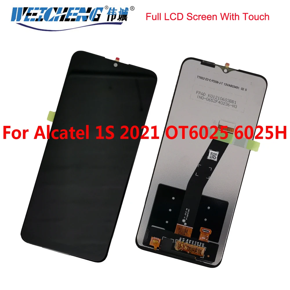 Écran LCD Complet + Vitre Tactile Pour Alcatel 1S OT5024/OT5024D - Noir, Neuf Emballé, Référence #A161 - Pièce Rechange