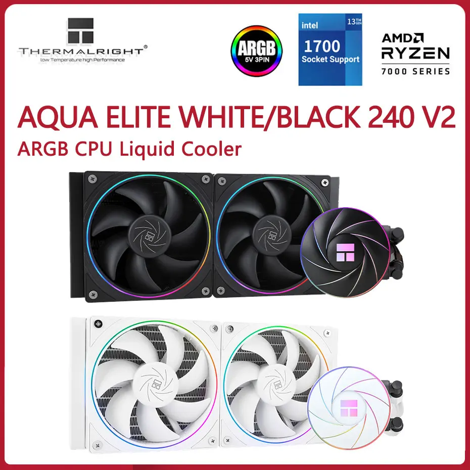 ThermalrightAQUAELITE240WhiteARGBWaterCoolingRadiator5V3PIN
