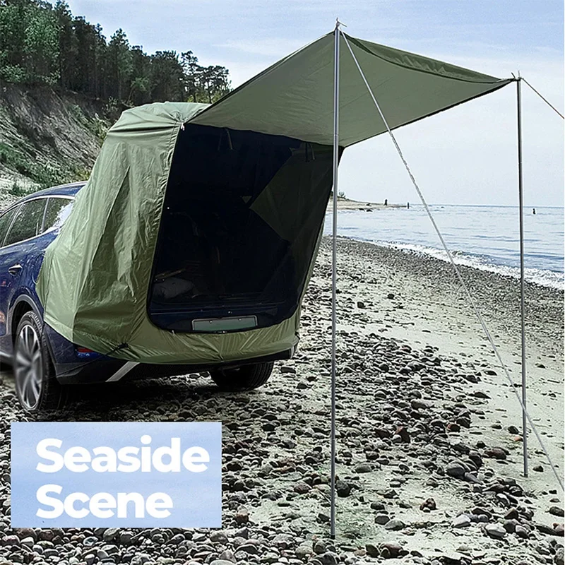 Car Rear Camping Tent with Canopy 2