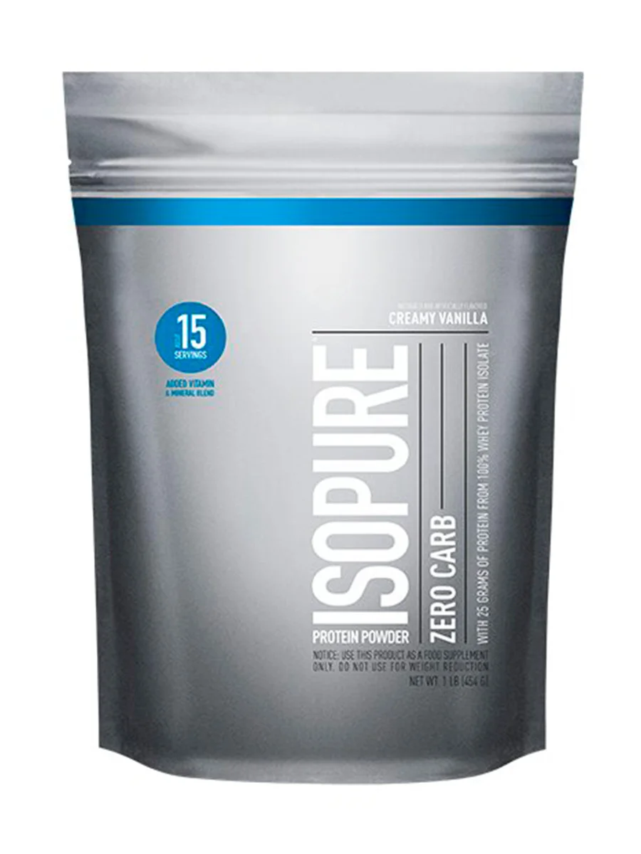 Сывороточный изолят Изопюр Зеро Карб IsoPure Zero Carb Кремовая ваниль 454 гр | Красота и