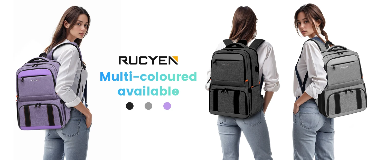 Lunch-Rucksack Isolierter Kühltaschen-Rucksack Lunchbox für Männer Frauen 15,6 Zoll RFID-blockierender Laptop-Rucksack mit USB-Anschluss Lunch-Tasche – Detail 1