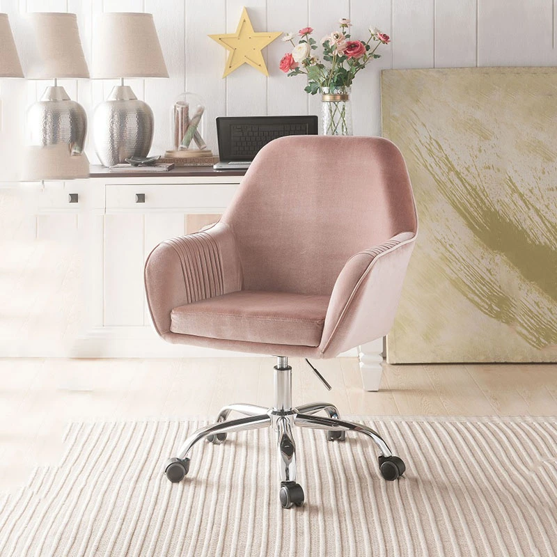 

Comfortable Office Chairs Velvet Modern Rolling Indoor Office Armchairs Fashionable Ergonomic Office Chair Commercial Furniture