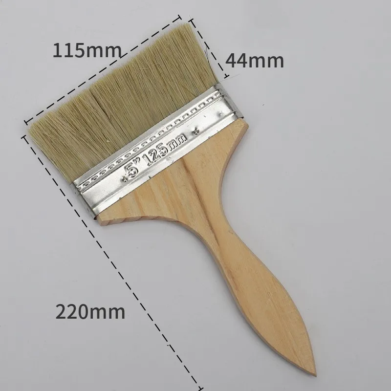 3pcs Paint Brush Wooden Handle BBQ Brush 1/2/4/5/6 Inch Soft Hair Painting  Brushes for Wall and Furniture Paint Tool Set - AliExpress