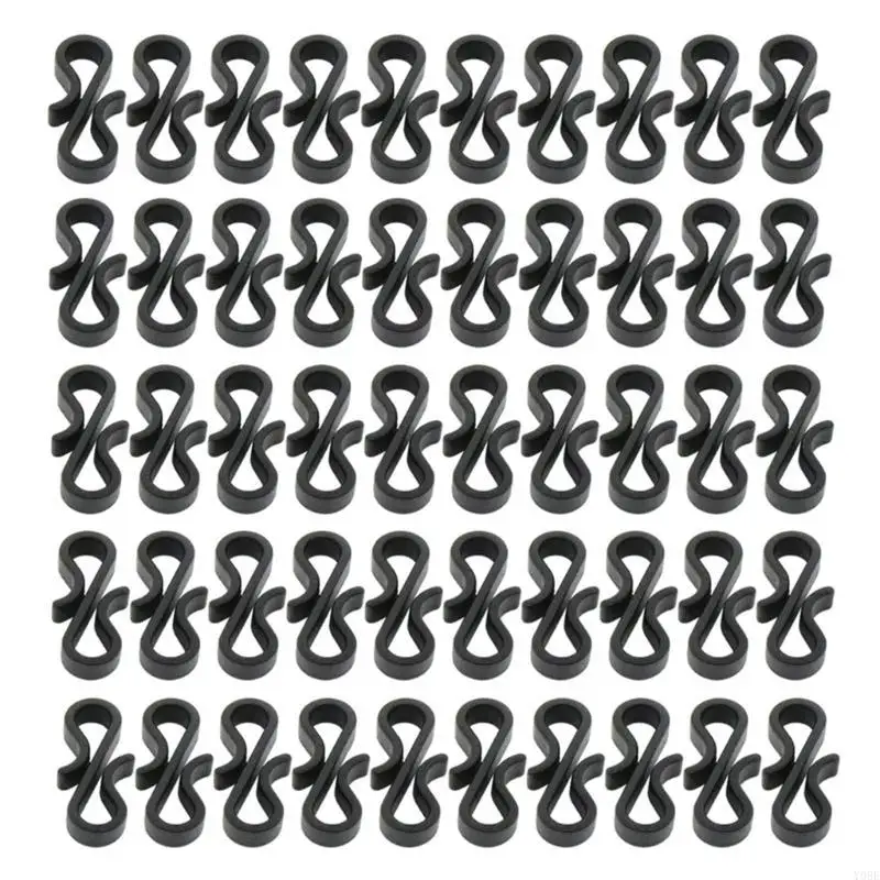 10/50Pcs Christmas Light Clip Plastic Outdoor Gutter Hook Reusable S Hooks