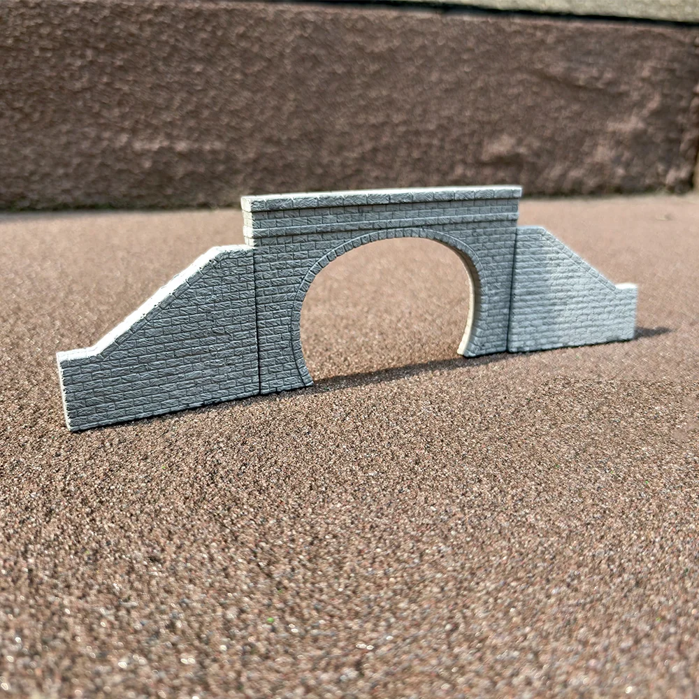 Portail Tunnel De Train Double Voie échelle Z (1:220) - Lot De 2 Pièces Imprimées 3D En PLA - Dimensions 9 X 5,4 Cm - 12