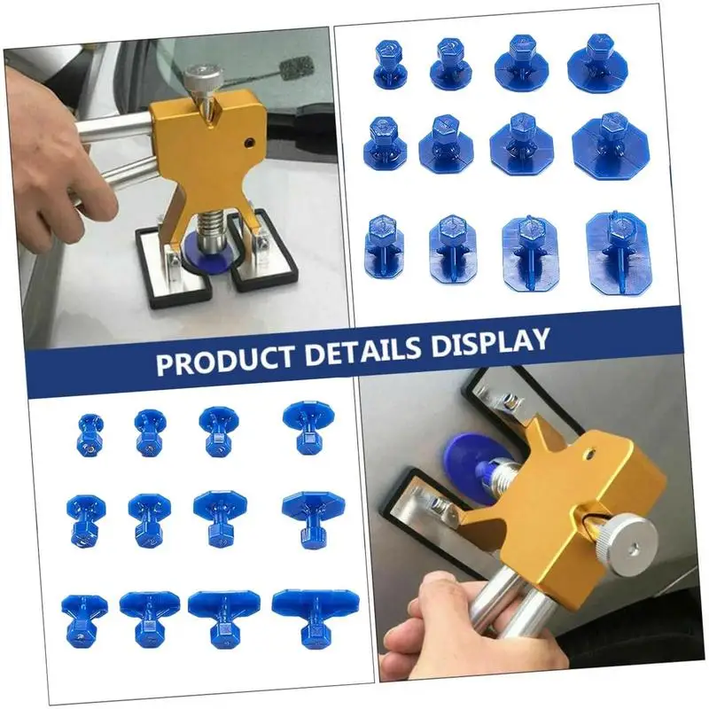 Car Dent Repair Tool Set Auto Body Part Mechanical Sheet Metal 18pcs Dent Metal T Pull Suction Cup Kit Quick And Durable for car auto body sheet metal dent pull kit car pit removal repair tool hot multi 18pc suction cup puller set extractor accessories