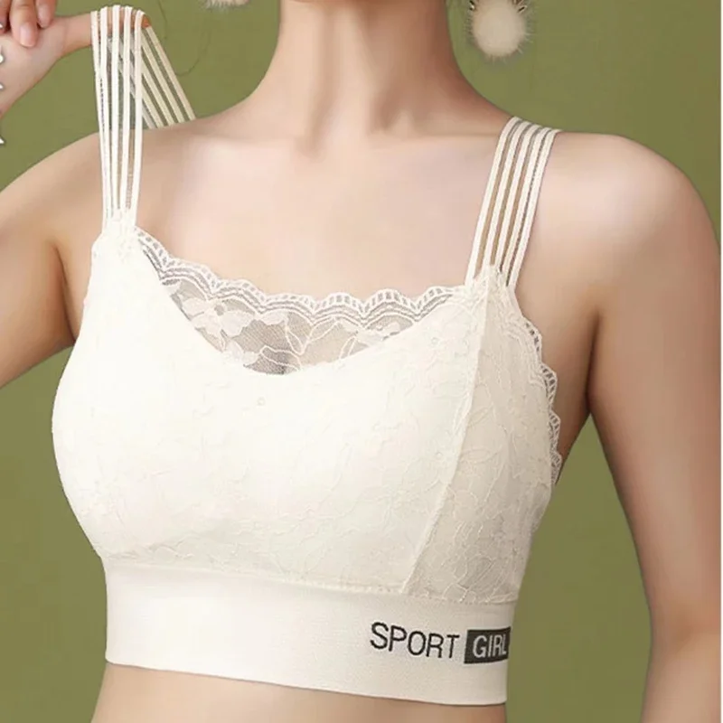 Women's Bra Sexy Lace Seamless Large Size Comfortable Breathable Sports Beauty Back Vest Sleep Gathered Wrapped Chest Tube Top