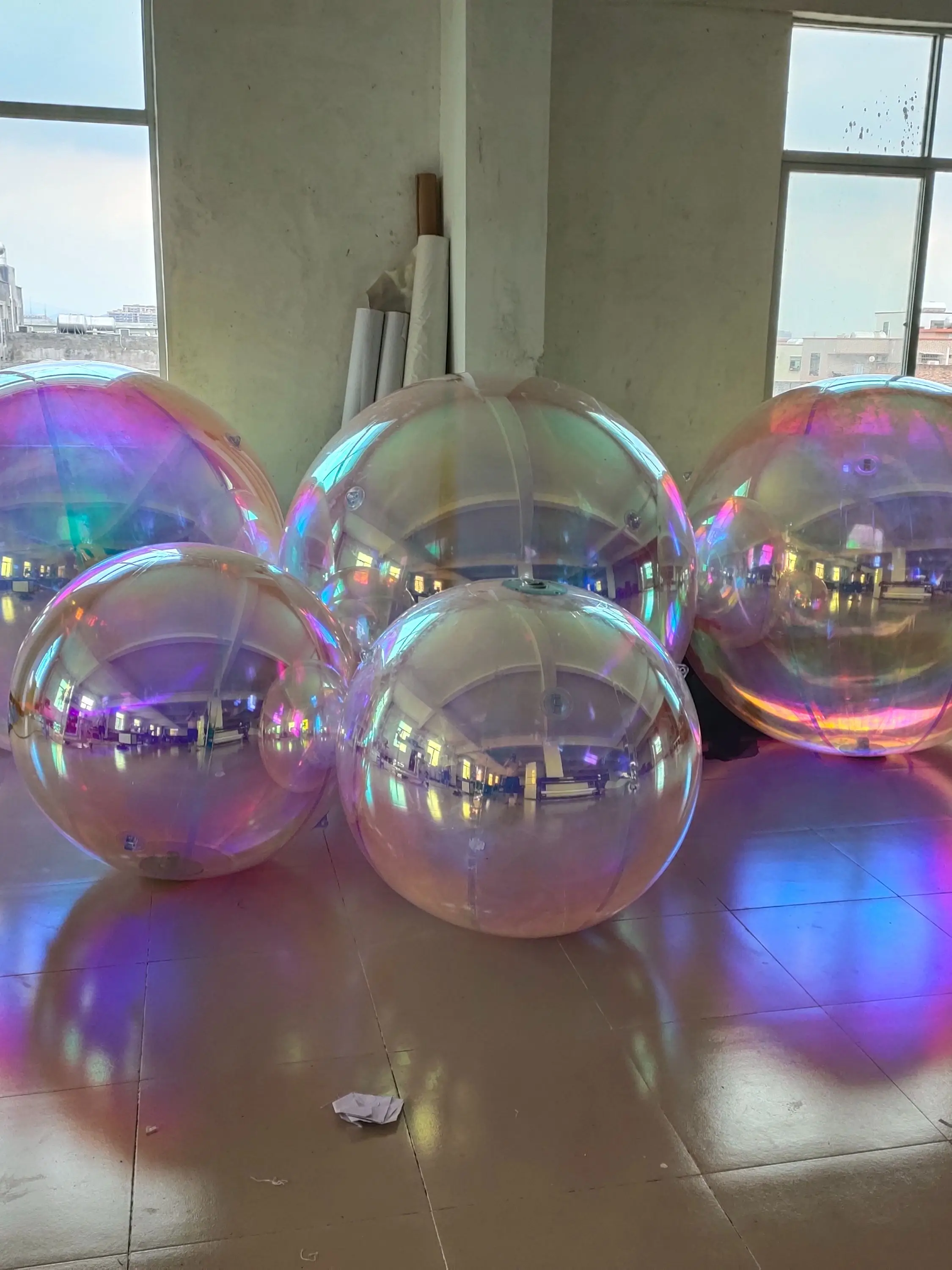 Airfungo Giant Inflatable Mirror Balls INFLATABLE MIRROR BALL/SPHERE KIT (INCLUDES PUMP) - 3 SIZES / 8 PIECE KIT Customization 4
