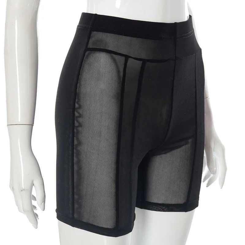7 Colors Sexy Shorts Mesh See Through Workout Shorts for Women Clothes Summer Black Leggings High Waist Hip Lift Slim Sweatpants