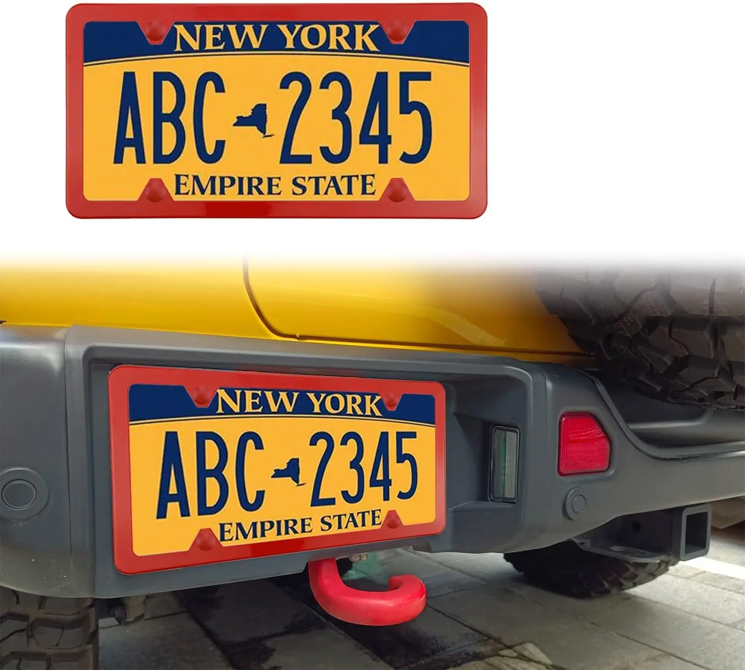 Universal American License Plate Frame Screws Washer Caps Number Plate Car Stainless Frame 6x12inch Truck Vehicle license plate frame