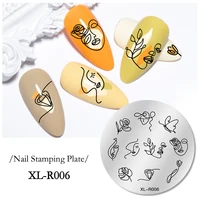 1PC circular Nail Stamping Plates Leaves Flower Geometric Stainless Steel Template Nail Art Image Texture DIY Plate Tool 2